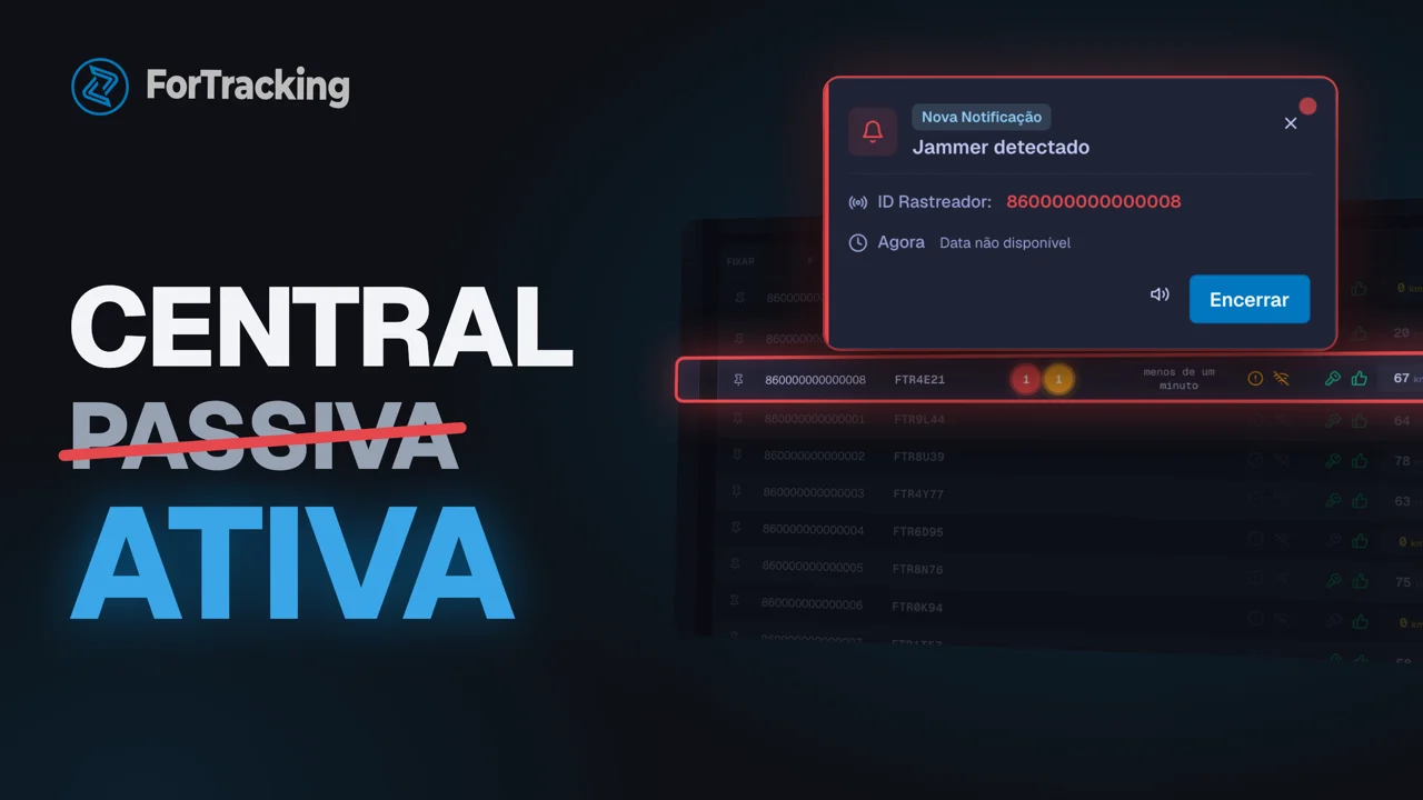 Central passiva, central ativa: a grade de monitoramento com um evento de jammer em destaque